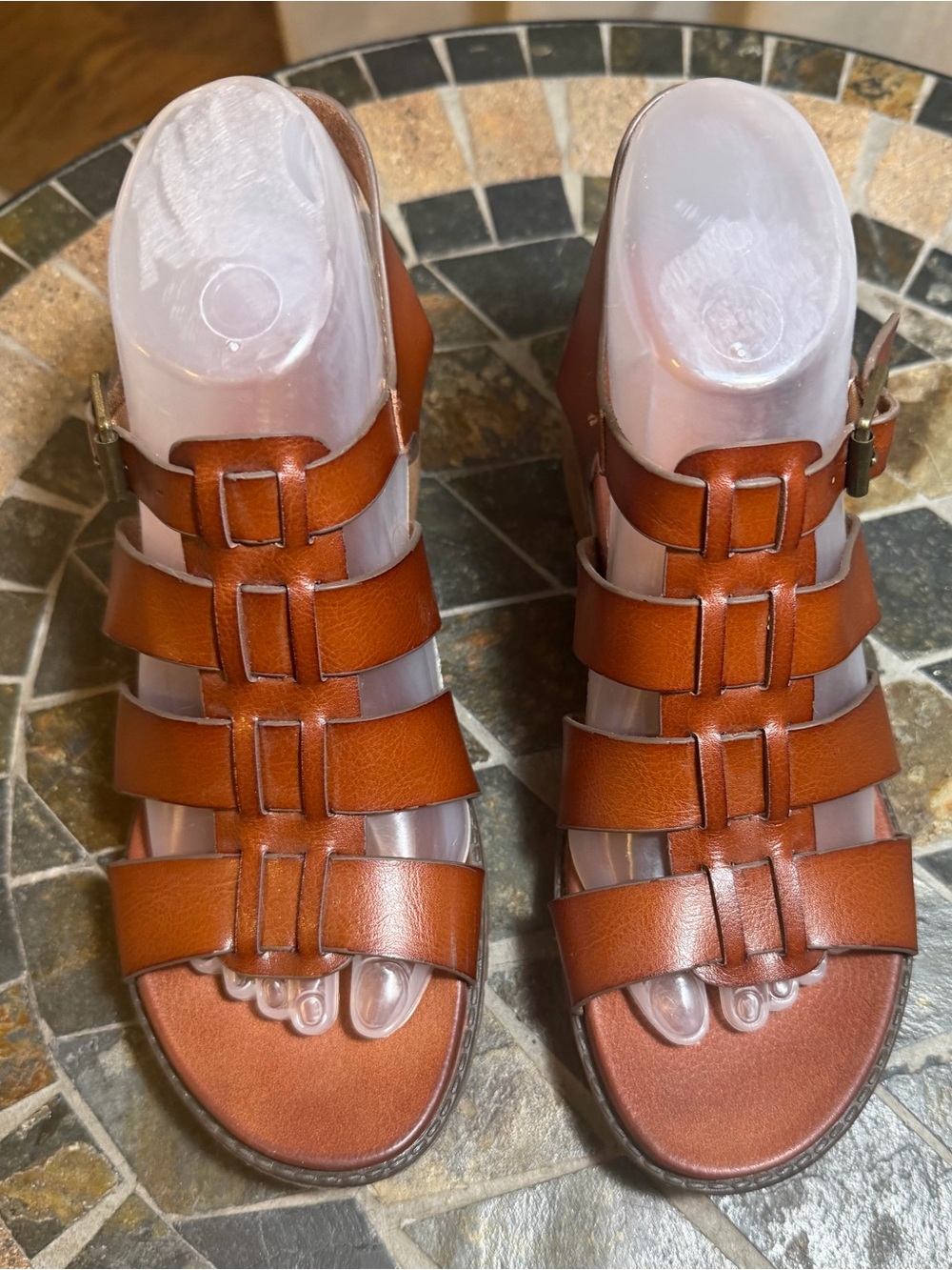 MIA Brown Woven Caged Fisherman Gladiator Sandals 8